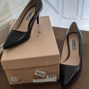 Prada black kitten heel size 37.5
